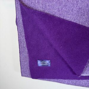 EVSEG Mongolian 100% Cashmere Purple Scarf 68”x11” EUC